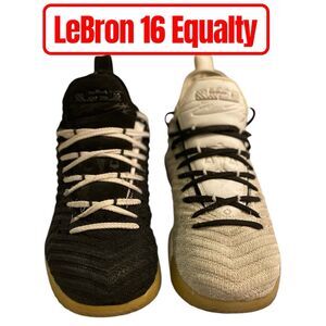 Nike LeBron 16 Equality Black White Shoes Men’s Size 9 Sneakers